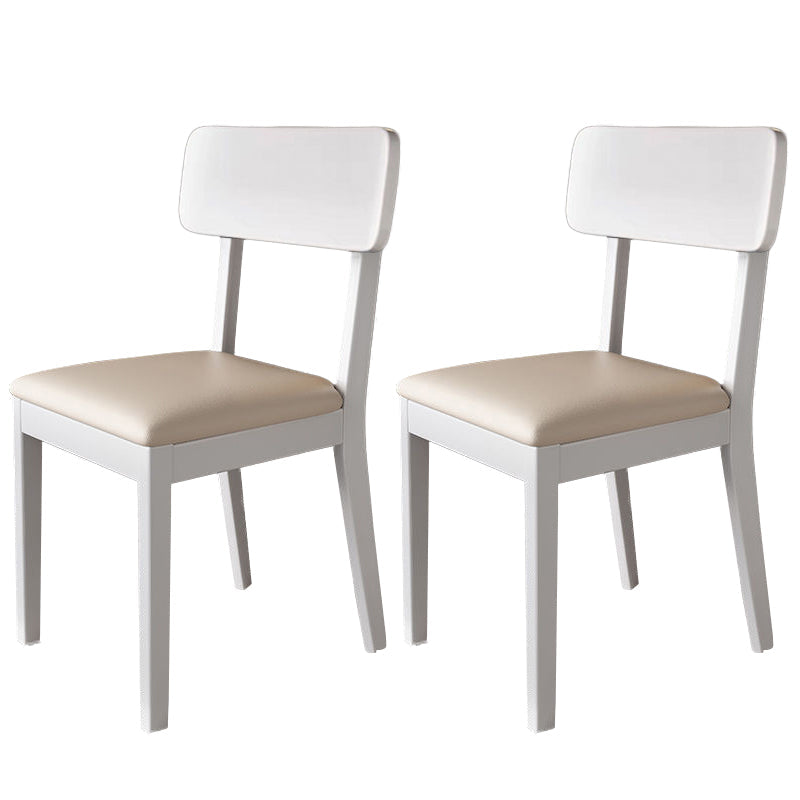 Traditional Dining Chair 16.5'' Wide Open Back Chair with 4 Legs for Home Use White 2 Piece Set White Clearhalo ' kitchen&dining_furn' 'Dining Chairs' 'Dining Tables & Seating' 'dining_chair' 'furn' 'furn_dining_chair' 'Furniture' 'furniture_dining_chair' 'Kitchen & Dining Furniture' 'kitchen' 3540430