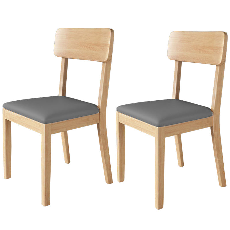 Traditional Dining Chair 16.5'' Wide Open Back Chair with 4 Legs for Home Use Grey 2 Piece Set Natural Wood Clearhalo ' kitchen&dining_furn' 'Dining Chairs' 'Dining Tables & Seating' 'dining_chair' 'furn' 'furn_dining_chair' 'Furniture' 'furniture_dining_chair' 'Kitchen & Dining Furniture' 'kitchen' 3540439