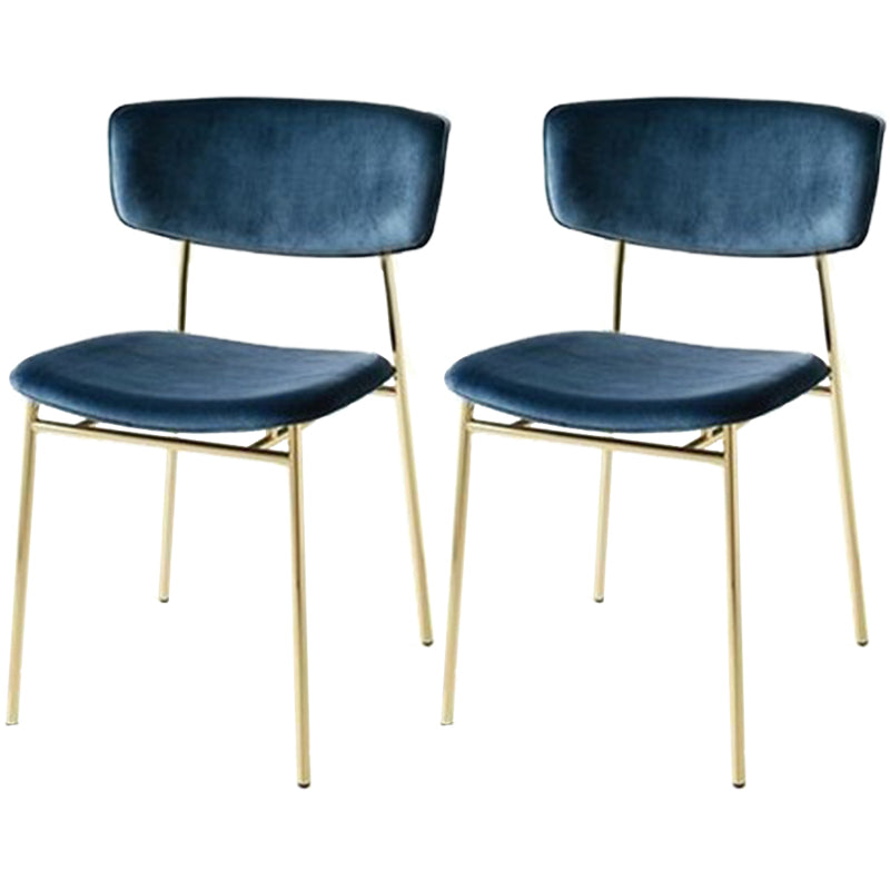 Leather Contemporary Restaurant Side Chair Open Dark Color Dining Chair Royal Blue Cotton 2 Piece Set Clearhalo ' kitchen&dining_furn' 'Dining Chairs' 'Dining Tables & Seating' 'dining_chair' 'furn' 'furn_dining_chair' 'Furniture' 'furniture_dining_chair' 'Kitchen & Dining Furniture' 'kitchen' 3540448