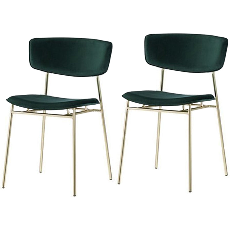 Leather Contemporary Restaurant Side Chair Open Dark Color Dining Chair Blackish Green Cotton 2 Piece Set Clearhalo ' kitchen&dining_furn' 'Dining Chairs' 'Dining Tables & Seating' 'dining_chair' 'furn' 'furn_dining_chair' 'Furniture' 'furniture_dining_chair' 'Kitchen & Dining Furniture' 'kitchen' 3540453
