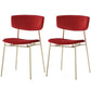 Leather Contemporary Restaurant Side Chair Open Dark Color Dining Chair Red Cotton 2 Piece Set Clearhalo ' kitchen&dining_furn' 'Dining Chairs' 'Dining Tables & Seating' 'dining_chair' 'furn' 'furn_dining_chair' 'Furniture' 'furniture_dining_chair' 'Kitchen & Dining Furniture' 'kitchen' 3540470