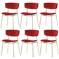 Leather Contemporary Restaurant Side Chair Open Dark Color Dining Chair Red Cotton 6 Piece Set Clearhalo ' kitchen&dining_furn' 'Dining Chairs' 'Dining Tables & Seating' 'dining_chair' 'furn' 'furn_dining_chair' 'Furniture' 'furniture_dining_chair' 'Kitchen & Dining Furniture' 'kitchen' 3540472