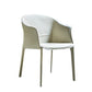 Minimalist Kitchen Dining Arm Chair Solid Back PU Leather Dining Arm Chair Clearhalo ' kitchen&dining_furn' 'Dining Chairs' 'Dining Tables & Seating' 'dining_chair' 'furn' 'furn_dining_chair' 'Furniture' 'furniture_dining_chair' 'Kitchen & Dining Furniture' 'kitchen' 3540487