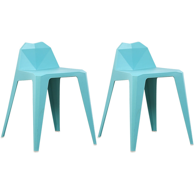 Contemporary Solid Back Dining Side Chair Kitchen Plastic Dining Side Chair Blue 2 Piece Set Clearhalo ' kitchen&dining_furn' 'Dining Chairs' 'Dining Tables & Seating' 'dining_chair' 'furn' 'furn_dining_chair' 'Furniture' 'furniture_dining_chair' 'Kitchen & Dining Furniture' 'kitchen' 3540510