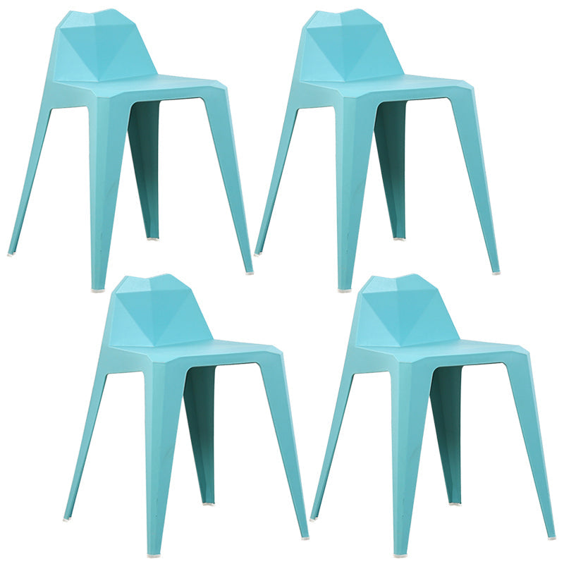 Contemporary Solid Back Dining Side Chair Kitchen Plastic Dining Side Chair Blue 4 Piece Set Clearhalo ' kitchen&dining_furn' 'Dining Chairs' 'Dining Tables & Seating' 'dining_chair' 'furn' 'furn_dining_chair' 'Furniture' 'furniture_dining_chair' 'Kitchen & Dining Furniture' 'kitchen' 3540511