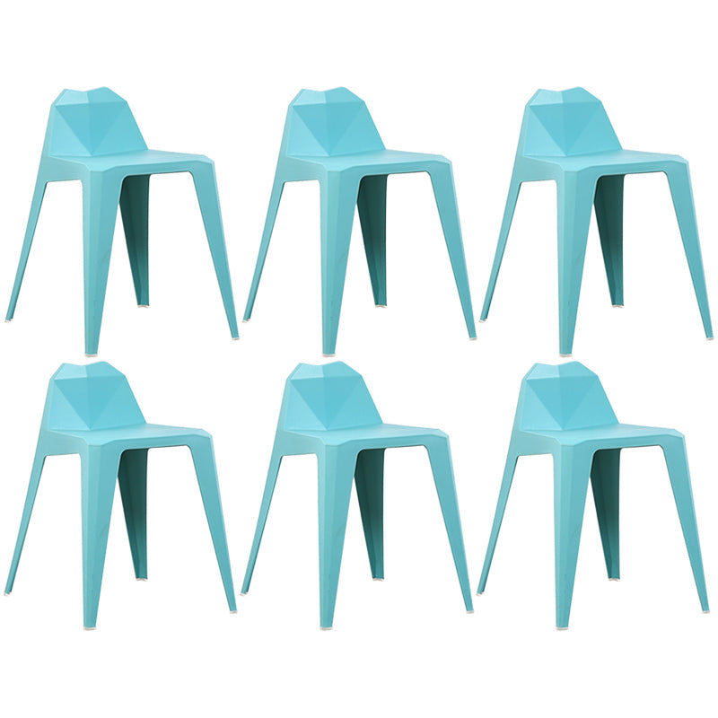 Contemporary Solid Back Dining Side Chair Kitchen Plastic Dining Side Chair Blue 6 Piece Set Clearhalo ' kitchen&dining_furn' 'Dining Chairs' 'Dining Tables & Seating' 'dining_chair' 'furn' 'furn_dining_chair' 'Furniture' 'furniture_dining_chair' 'Kitchen & Dining Furniture' 'kitchen' 3540513
