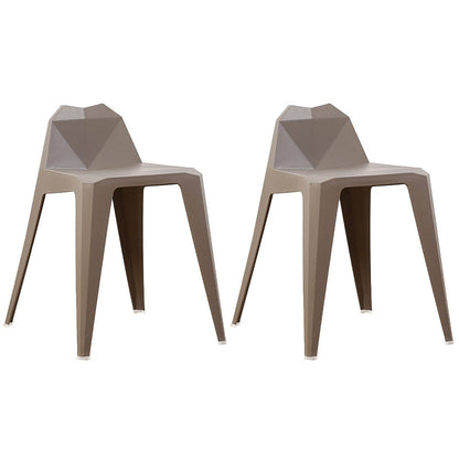 Contemporary Solid Back Dining Side Chair Kitchen Plastic Dining Side Chair Grey 2 Piece Set Clearhalo ' kitchen&dining_furn' 'Dining Chairs' 'Dining Tables & Seating' 'dining_chair' 'furn' 'furn_dining_chair' 'Furniture' 'furniture_dining_chair' 'Kitchen & Dining Furniture' 'kitchen' 3540515