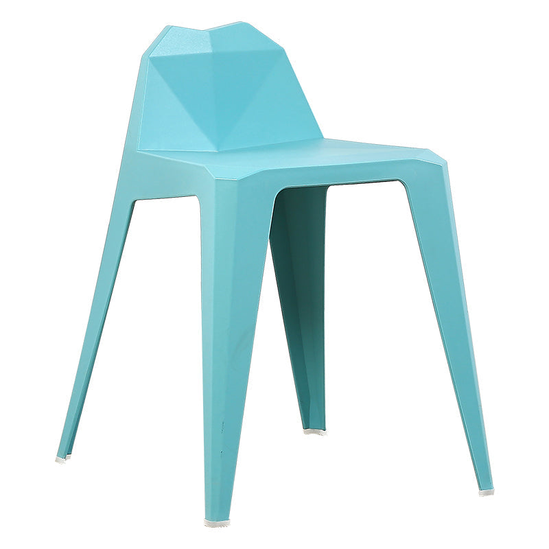 Contemporary Solid Back Dining Side Chair Kitchen Plastic Dining Side Chair Clearhalo ' kitchen&dining_furn' 'Dining Chairs' 'Dining Tables & Seating' 'dining_chair' 'furn' 'furn_dining_chair' 'Furniture' 'furniture_dining_chair' 'Kitchen & Dining Furniture' 'kitchen' 3540517