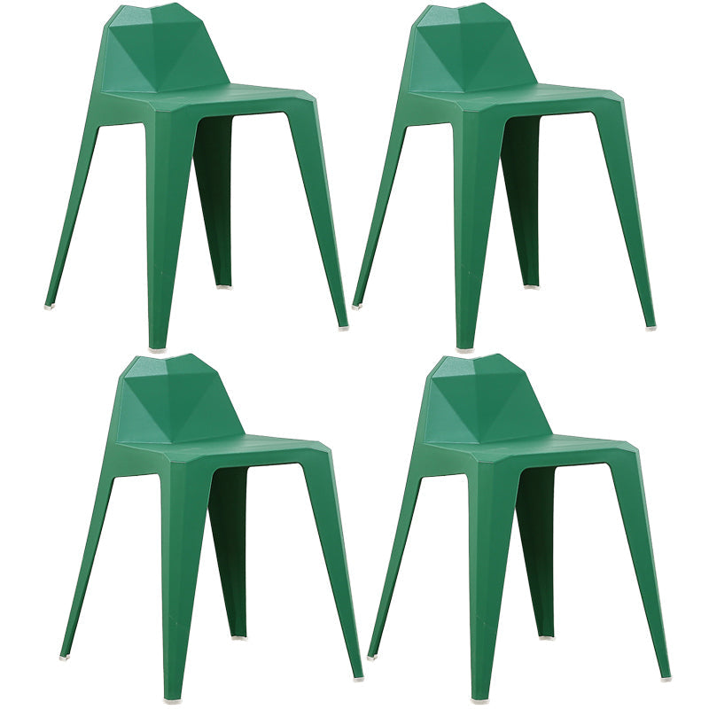 Contemporary Solid Back Dining Side Chair Kitchen Plastic Dining Side Chair Green 4 Piece Set Clearhalo ' kitchen&dining_furn' 'Dining Chairs' 'Dining Tables & Seating' 'dining_chair' 'furn' 'furn_dining_chair' 'Furniture' 'furniture_dining_chair' 'Kitchen & Dining Furniture' 'kitchen' 3540524