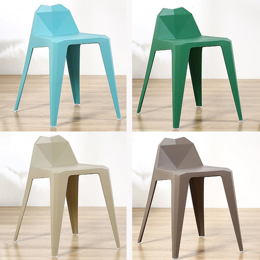 Contemporary Solid Back Dining Side Chair Kitchen Plastic Dining Side Chair Clearhalo ' kitchen&dining_furn' 'Dining Chairs' 'Dining Tables & Seating' 'dining_chair' 'furn' 'furn_dining_chair' 'Furniture' 'furniture_dining_chair' 'Kitchen & Dining Furniture' 'kitchen' 3540526