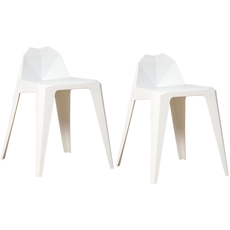 Contemporary Solid Back Dining Side Chair Kitchen Plastic Dining Side Chair White 2 Piece Set Clearhalo ' kitchen&dining_furn' 'Dining Chairs' 'Dining Tables & Seating' 'dining_chair' 'furn' 'furn_dining_chair' 'Furniture' 'furniture_dining_chair' 'Kitchen & Dining Furniture' 'kitchen' 3540527