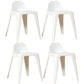 Contemporary Solid Back Dining Side Chair Kitchen Plastic Dining Side Chair White 4 Piece Set Clearhalo ' kitchen&dining_furn' 'Dining Chairs' 'Dining Tables & Seating' 'dining_chair' 'furn' 'furn_dining_chair' 'Furniture' 'furniture_dining_chair' 'Kitchen & Dining Furniture' 'kitchen' 3540529