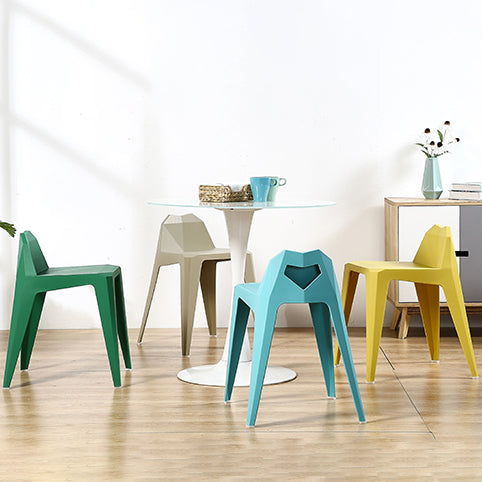 Contemporary Solid Back Dining Side Chair Kitchen Plastic Dining Side Chair Clearhalo ' kitchen&dining_furn' 'Dining Chairs' 'Dining Tables & Seating' 'dining_chair' 'furn' 'furn_dining_chair' 'Furniture' 'furniture_dining_chair' 'Kitchen & Dining Furniture' 'kitchen' 3540531