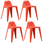 Contemporary Solid Back Dining Side Chair Kitchen Plastic Dining Side Chair Red 4 Piece Set Clearhalo ' kitchen&dining_furn' 'Dining Chairs' 'Dining Tables & Seating' 'dining_chair' 'furn' 'furn_dining_chair' 'Furniture' 'furniture_dining_chair' 'Kitchen & Dining Furniture' 'kitchen' 3540536