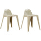 Contemporary Solid Back Dining Side Chair Kitchen Plastic Dining Side Chair Khaki 2 Piece Set Clearhalo ' kitchen&dining_furn' 'Dining Chairs' 'Dining Tables & Seating' 'dining_chair' 'furn' 'furn_dining_chair' 'Furniture' 'furniture_dining_chair' 'Kitchen & Dining Furniture' 'kitchen' 3540539