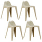 Contemporary Solid Back Dining Side Chair Kitchen Plastic Dining Side Chair Khaki 4 Piece Set Clearhalo ' kitchen&dining_furn' 'Dining Chairs' 'Dining Tables & Seating' 'dining_chair' 'furn' 'furn_dining_chair' 'Furniture' 'furniture_dining_chair' 'Kitchen & Dining Furniture' 'kitchen' 3540540