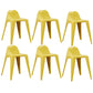 Contemporary Solid Back Dining Side Chair Kitchen Plastic Dining Side Chair Yellow 6 Piece Set Clearhalo ' kitchen&dining_furn' 'Dining Chairs' 'Dining Tables & Seating' 'dining_chair' 'furn' 'furn_dining_chair' 'Furniture' 'furniture_dining_chair' 'Kitchen & Dining Furniture' 'kitchen' 3540544