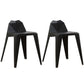 Contemporary Solid Back Dining Side Chair Kitchen Plastic Dining Side Chair Black 2 Piece Set Clearhalo ' kitchen&dining_furn' 'Dining Chairs' 'Dining Tables & Seating' 'dining_chair' 'furn' 'furn_dining_chair' 'Furniture' 'furniture_dining_chair' 'Kitchen & Dining Furniture' 'kitchen' 3540545