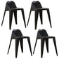 Contemporary Solid Back Dining Side Chair Kitchen Plastic Dining Side Chair Black 4 Piece Set Clearhalo ' kitchen&dining_furn' 'Dining Chairs' 'Dining Tables & Seating' 'dining_chair' 'furn' 'furn_dining_chair' 'Furniture' 'furniture_dining_chair' 'Kitchen & Dining Furniture' 'kitchen' 3540546