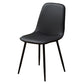 Leather Scandinavian Kitchen Side Chair Matte Finish Solid Back Dining Chair Black 1 Piece Clearhalo ' kitchen&dining_furn' 'Dining Chairs' 'Dining Tables & Seating' 'dining_chair' 'furn' 'furn_dining_chair' 'Furniture' 'furniture_dining_chair' 'Kitchen & Dining Furniture' 'kitchen' 3540549