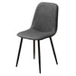 Leather Scandinavian Kitchen Side Chair Matte Finish Solid Back Dining Chair Dark Gray 1 Piece Clearhalo ' kitchen&dining_furn' 'Dining Chairs' 'Dining Tables & Seating' 'dining_chair' 'furn' 'furn_dining_chair' 'Furniture' 'furniture_dining_chair' 'Kitchen & Dining Furniture' 'kitchen' 3540561