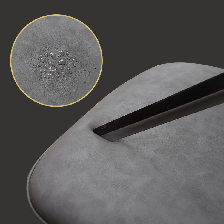 Leather Scandinavian Kitchen Side Chair Matte Finish Solid Back Dining Chair Clearhalo ' kitchen&dining_furn' 'Dining Chairs' 'Dining Tables & Seating' 'dining_chair' 'furn' 'furn_dining_chair' 'Furniture' 'furniture_dining_chair' 'Kitchen & Dining Furniture' 'kitchen' 3540562