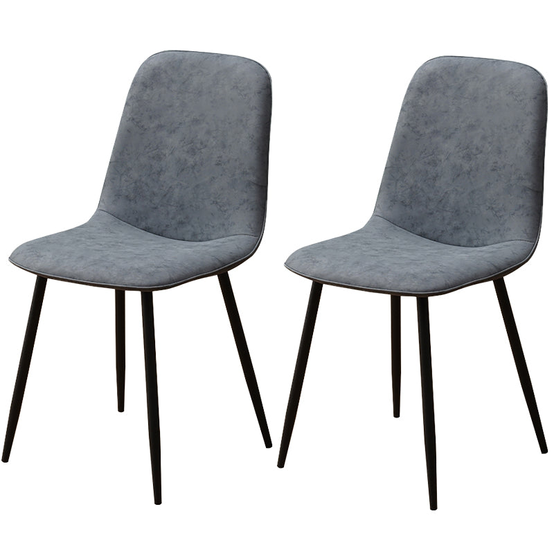 Leather Scandinavian Kitchen Side Chair Matte Finish Solid Back Dining Chair Light Blue 2 Piece Set Clearhalo ' kitchen&dining_furn' 'Dining Chairs' 'Dining Tables & Seating' 'dining_chair' 'furn' 'furn_dining_chair' 'Furniture' 'furniture_dining_chair' 'Kitchen & Dining Furniture' 'kitchen' 3540585