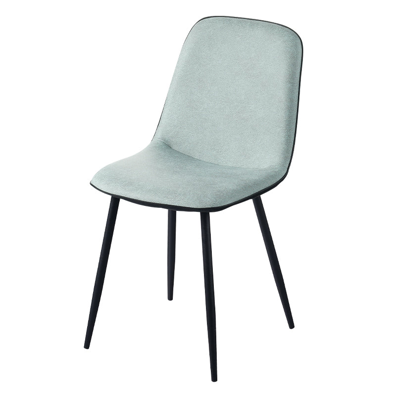 Leather Scandinavian Kitchen Side Chair Matte Finish Solid Back Dining Chair Light Green 1 Piece Clearhalo ' kitchen&dining_furn' 'Dining Chairs' 'Dining Tables & Seating' 'dining_chair' 'furn' 'furn_dining_chair' 'Furniture' 'furniture_dining_chair' 'Kitchen & Dining Furniture' 'kitchen' 3540587