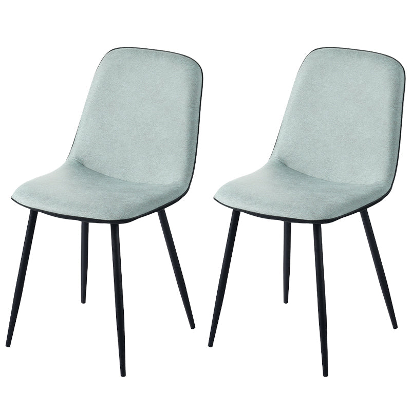 Leather Scandinavian Kitchen Side Chair Matte Finish Solid Back Dining Chair Light Green 2 Piece Set Clearhalo ' kitchen&dining_furn' 'Dining Chairs' 'Dining Tables & Seating' 'dining_chair' 'furn' 'furn_dining_chair' 'Furniture' 'furniture_dining_chair' 'Kitchen & Dining Furniture' 'kitchen' 3540588