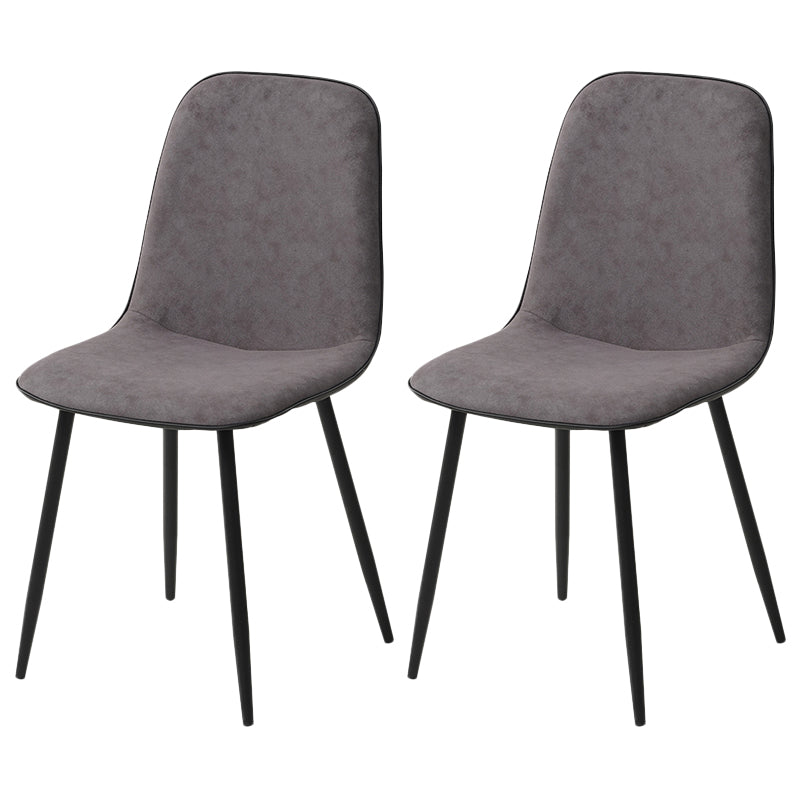 Leather Scandinavian Kitchen Side Chair Matte Finish Solid Back Dining Chair Light Brown 2 Piece Set Clearhalo ' kitchen&dining_furn' 'Dining Chairs' 'Dining Tables & Seating' 'dining_chair' 'furn' 'furn_dining_chair' 'Furniture' 'furniture_dining_chair' 'Kitchen & Dining Furniture' 'kitchen' 3540594
