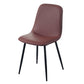Leather Scandinavian Kitchen Side Chair Matte Finish Solid Back Dining Chair Red Brown 1 Piece Clearhalo ' kitchen&dining_furn' 'Dining Chairs' 'Dining Tables & Seating' 'dining_chair' 'furn' 'furn_dining_chair' 'Furniture' 'furniture_dining_chair' 'Kitchen & Dining Furniture' 'kitchen' 3540596