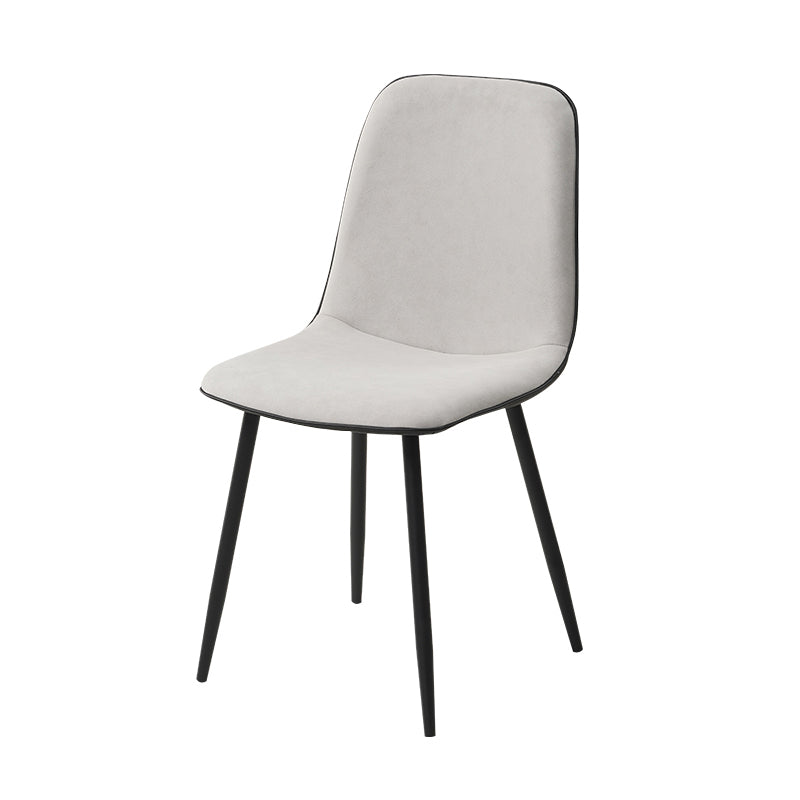 Leather Scandinavian Kitchen Side Chair Matte Finish Solid Back Dining Chair Cream 1 Piece Clearhalo ' kitchen&dining_furn' 'Dining Chairs' 'Dining Tables & Seating' 'dining_chair' 'furn' 'furn_dining_chair' 'Furniture' 'furniture_dining_chair' 'Kitchen & Dining Furniture' 'kitchen' 3540611