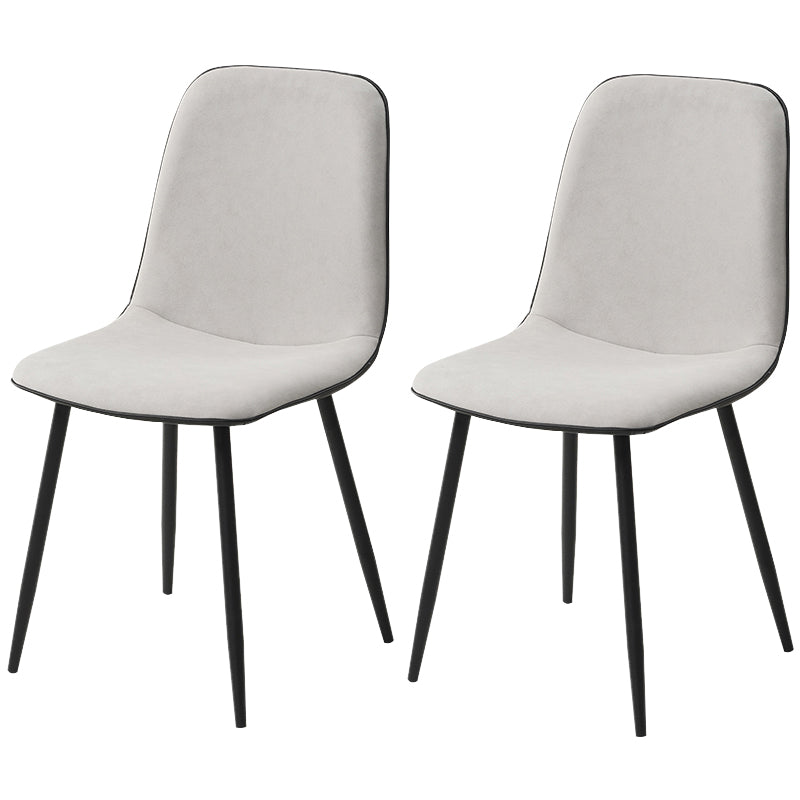 Leather Scandinavian Kitchen Side Chair Matte Finish Solid Back Dining Chair Cream 2 Piece Set Clearhalo ' kitchen&dining_furn' 'Dining Chairs' 'Dining Tables & Seating' 'dining_chair' 'furn' 'furn_dining_chair' 'Furniture' 'furniture_dining_chair' 'Kitchen & Dining Furniture' 'kitchen' 3540612