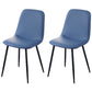 Leather Scandinavian Kitchen Side Chair Matte Finish Solid Back Dining Chair Royal Blue 2 Piece Set Clearhalo ' kitchen&dining_furn' 'Dining Chairs' 'Dining Tables & Seating' 'dining_chair' 'furn' 'furn_dining_chair' 'Furniture' 'furniture_dining_chair' 'Kitchen & Dining Furniture' 'kitchen' 3540618