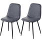 Leather Scandinavian Kitchen Side Chair Matte Finish Solid Back Dining Chair Dark Blue 2 Piece Set Clearhalo ' kitchen&dining_furn' 'Dining Chairs' 'Dining Tables & Seating' 'dining_chair' 'furn' 'furn_dining_chair' 'Furniture' 'furniture_dining_chair' 'Kitchen & Dining Furniture' 'kitchen' 3540621