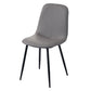 Leather Scandinavian Kitchen Side Chair Matte Finish Solid Back Dining Chair Silver Gray 1 Piece Clearhalo ' kitchen&dining_furn' 'Dining Chairs' 'Dining Tables & Seating' 'dining_chair' 'furn' 'furn_dining_chair' 'Furniture' 'furniture_dining_chair' 'Kitchen & Dining Furniture' 'kitchen' 3540635