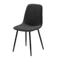 Leather Scandinavian Kitchen Side Chair Matte Finish Solid Back Dining Chair Gray Black 1 Piece Clearhalo ' kitchen&dining_furn' 'Dining Chairs' 'Dining Tables & Seating' 'dining_chair' 'furn' 'furn_dining_chair' 'Furniture' 'furniture_dining_chair' 'Kitchen & Dining Furniture' 'kitchen' 3540638