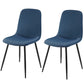 Leather Scandinavian Kitchen Side Chair Matte Finish Solid Back Dining Chair Navy 2 Piece Set Clearhalo ' kitchen&dining_furn' 'Dining Chairs' 'Dining Tables & Seating' 'dining_chair' 'furn' 'furn_dining_chair' 'Furniture' 'furniture_dining_chair' 'Kitchen & Dining Furniture' 'kitchen' 3540642