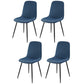 Leather Scandinavian Kitchen Side Chair Matte Finish Solid Back Dining Chair Navy 4 Piece Set Clearhalo ' kitchen&dining_furn' 'Dining Chairs' 'Dining Tables & Seating' 'dining_chair' 'furn' 'furn_dining_chair' 'Furniture' 'furniture_dining_chair' 'Kitchen & Dining Furniture' 'kitchen' 3540643