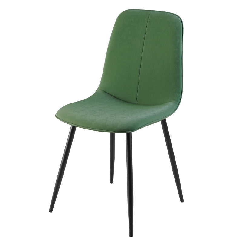 Leather Scandinavian Kitchen Side Chair Matte Finish Solid Back Dining Chair Turquoise 1 Piece Clearhalo ' kitchen&dining_furn' 'Dining Chairs' 'Dining Tables & Seating' 'dining_chair' 'furn' 'furn_dining_chair' 'Furniture' 'furniture_dining_chair' 'Kitchen & Dining Furniture' 'kitchen' 3540656