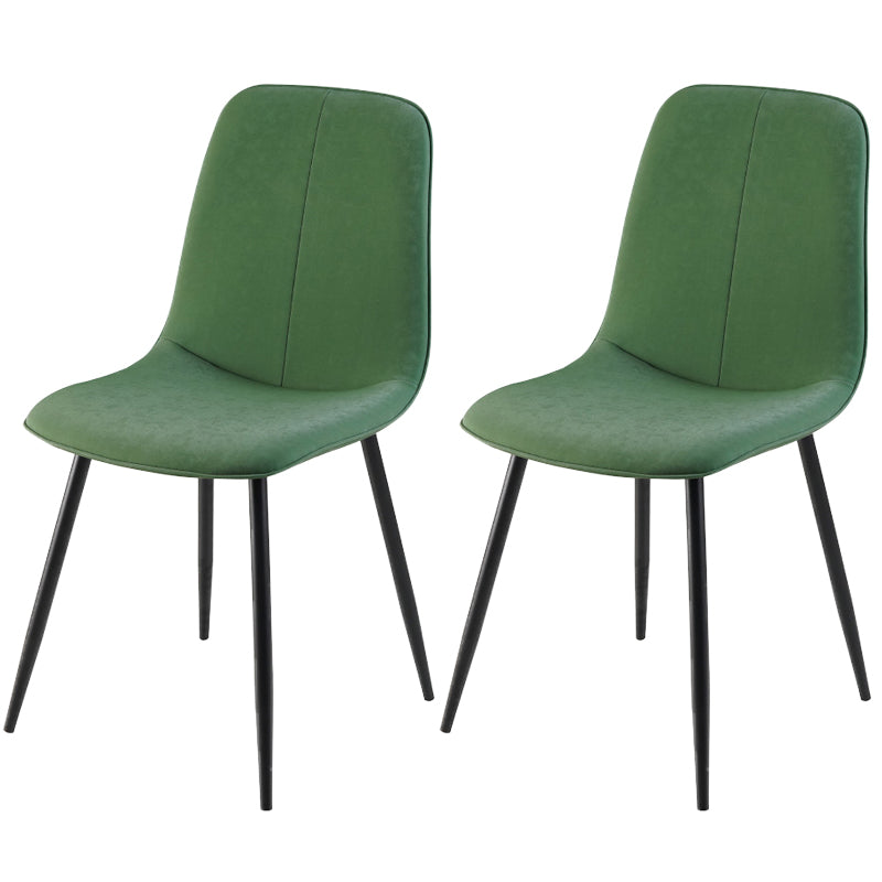 Leather Scandinavian Kitchen Side Chair Matte Finish Solid Back Dining Chair Turquoise 2 Piece Set Clearhalo ' kitchen&dining_furn' 'Dining Chairs' 'Dining Tables & Seating' 'dining_chair' 'furn' 'furn_dining_chair' 'Furniture' 'furniture_dining_chair' 'Kitchen & Dining Furniture' 'kitchen' 3540657