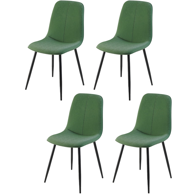 Leather Scandinavian Kitchen Side Chair Matte Finish Solid Back Dining Chair Turquoise 4 Piece Set Clearhalo ' kitchen&dining_furn' 'Dining Chairs' 'Dining Tables & Seating' 'dining_chair' 'furn' 'furn_dining_chair' 'Furniture' 'furniture_dining_chair' 'Kitchen & Dining Furniture' 'kitchen' 3540658