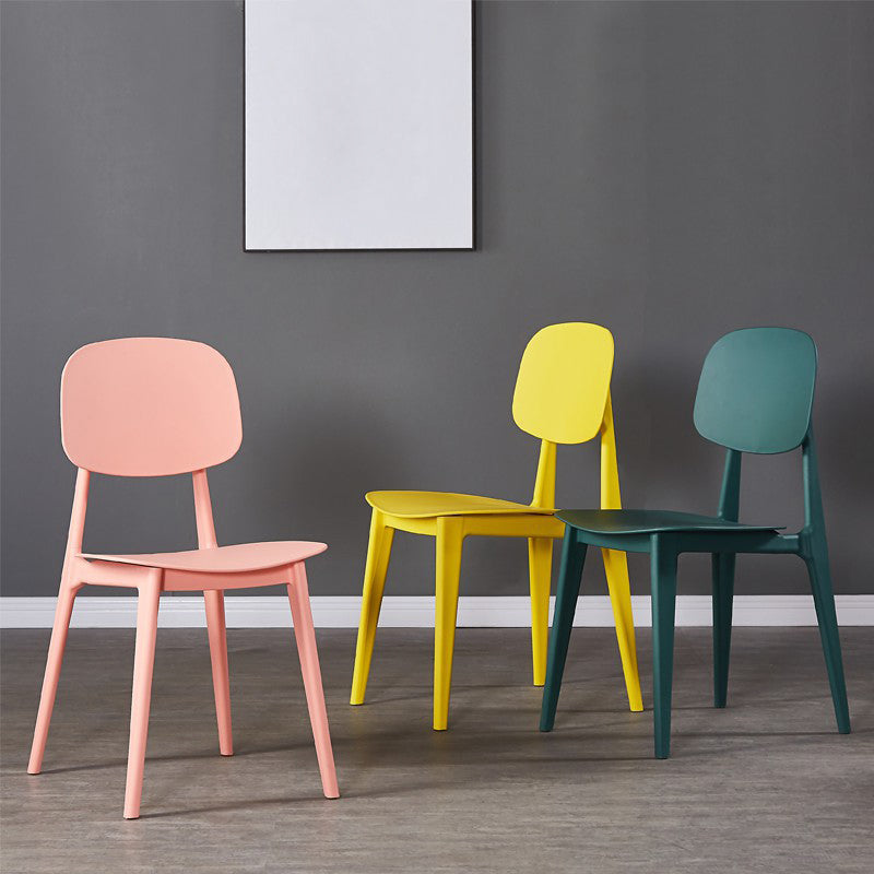 Modern Kitchen Dining Side Chair Plastic Opening Back Dining Side Chair Clearhalo ' kitchen&dining_furn' 'Dining Chairs' 'Dining Tables & Seating' 'dining_chair' 'furn' 'furn_dining_chair' 'Furniture' 'furniture_dining_chair' 'Kitchen & Dining Furniture' 'kitchen' 3540662