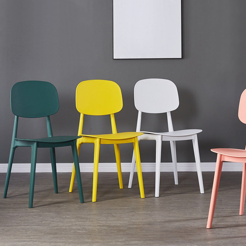 Modern Kitchen Dining Side Chair Plastic Opening Back Dining Side Chair Clearhalo ' kitchen&dining_furn' 'Dining Chairs' 'Dining Tables & Seating' 'dining_chair' 'furn' 'furn_dining_chair' 'Furniture' 'furniture_dining_chair' 'Kitchen & Dining Furniture' 'kitchen' 3540666