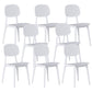 Modern Kitchen Dining Side Chair Plastic Opening Back Dining Side Chair White 8 Piece Set Clearhalo ' kitchen&dining_furn' 'Dining Chairs' 'Dining Tables & Seating' 'dining_chair' 'furn' 'furn_dining_chair' 'Furniture' 'furniture_dining_chair' 'Kitchen & Dining Furniture' 'kitchen' 3540668