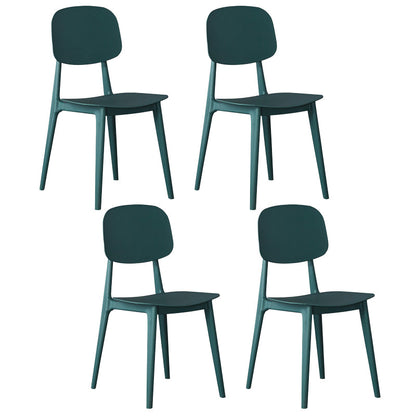 Modern Kitchen Dining Side Chair Plastic Opening Back Dining Side Chair Blackish Green 4 Piece Set Clearhalo ' kitchen&dining_furn' 'Dining Chairs' 'Dining Tables & Seating' 'dining_chair' 'furn' 'furn_dining_chair' 'Furniture' 'furniture_dining_chair' 'Kitchen & Dining Furniture' 'kitchen' 3540671