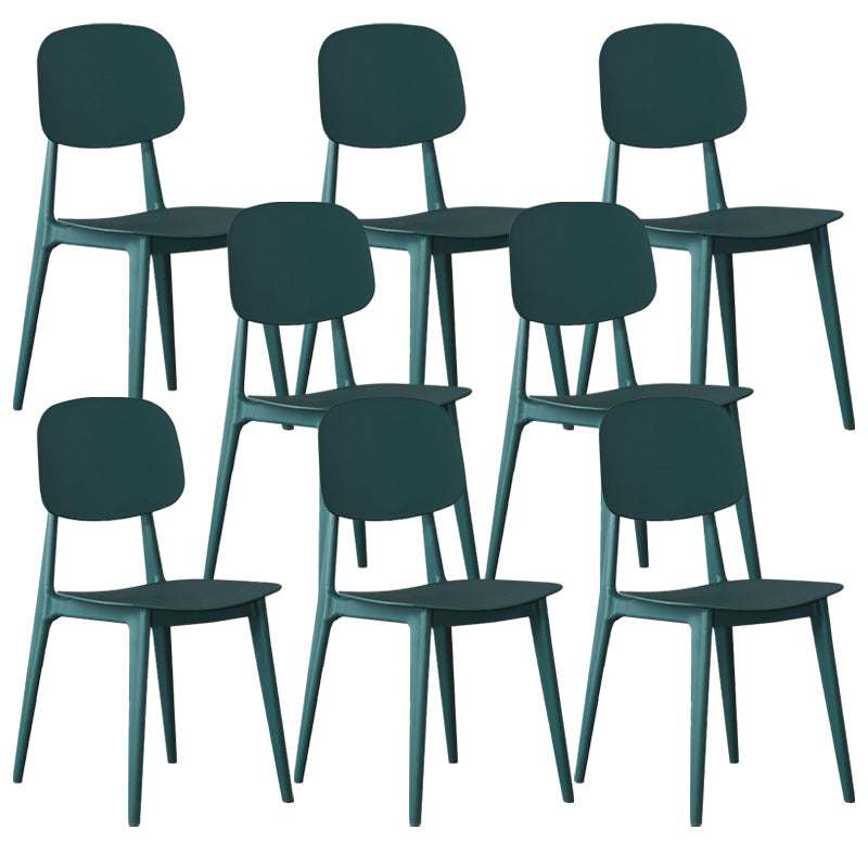 Modern Kitchen Dining Side Chair Plastic Opening Back Dining Side Chair Blackish Green 8 Piece Set Clearhalo ' kitchen&dining_furn' 'Dining Chairs' 'Dining Tables & Seating' 'dining_chair' 'furn' 'furn_dining_chair' 'Furniture' 'furniture_dining_chair' 'Kitchen & Dining Furniture' 'kitchen' 3540672