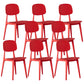 Modern Kitchen Dining Side Chair Plastic Opening Back Dining Side Chair Red 8 Piece Set Clearhalo ' kitchen&dining_furn' 'Dining Chairs' 'Dining Tables & Seating' 'dining_chair' 'furn' 'furn_dining_chair' 'Furniture' 'furniture_dining_chair' 'Kitchen & Dining Furniture' 'kitchen' 3540677