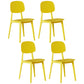 Modern Kitchen Dining Side Chair Plastic Opening Back Dining Side Chair Yellow 4 Piece Set Clearhalo ' kitchen&dining_furn' 'Dining Chairs' 'Dining Tables & Seating' 'dining_chair' 'furn' 'furn_dining_chair' 'Furniture' 'furniture_dining_chair' 'Kitchen & Dining Furniture' 'kitchen' 3540679