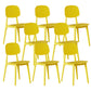 Modern Kitchen Dining Side Chair Plastic Opening Back Dining Side Chair Yellow 8 Piece Set Clearhalo ' kitchen&dining_furn' 'Dining Chairs' 'Dining Tables & Seating' 'dining_chair' 'furn' 'furn_dining_chair' 'Furniture' 'furniture_dining_chair' 'Kitchen & Dining Furniture' 'kitchen' 3540680
